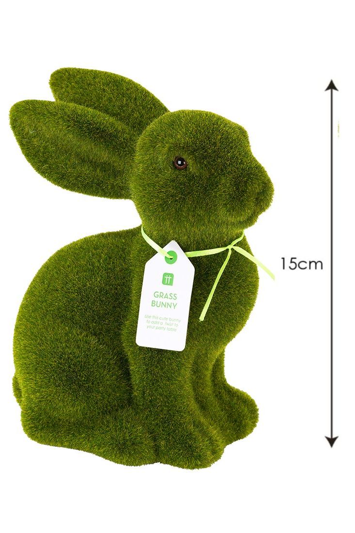 Talking Tables Grass Bunny Decoration, Green, H15cm