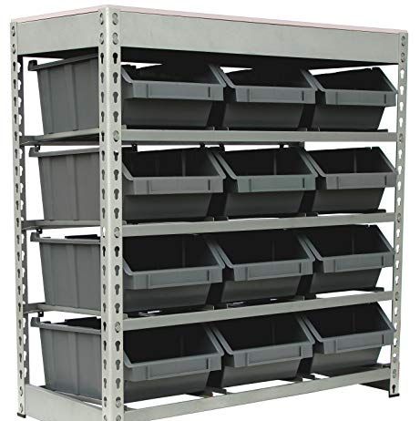 Rubbermaid Commercial 4-Shelf Xtra Storage Shelving Unit, 800-Pound  Capacity, Black