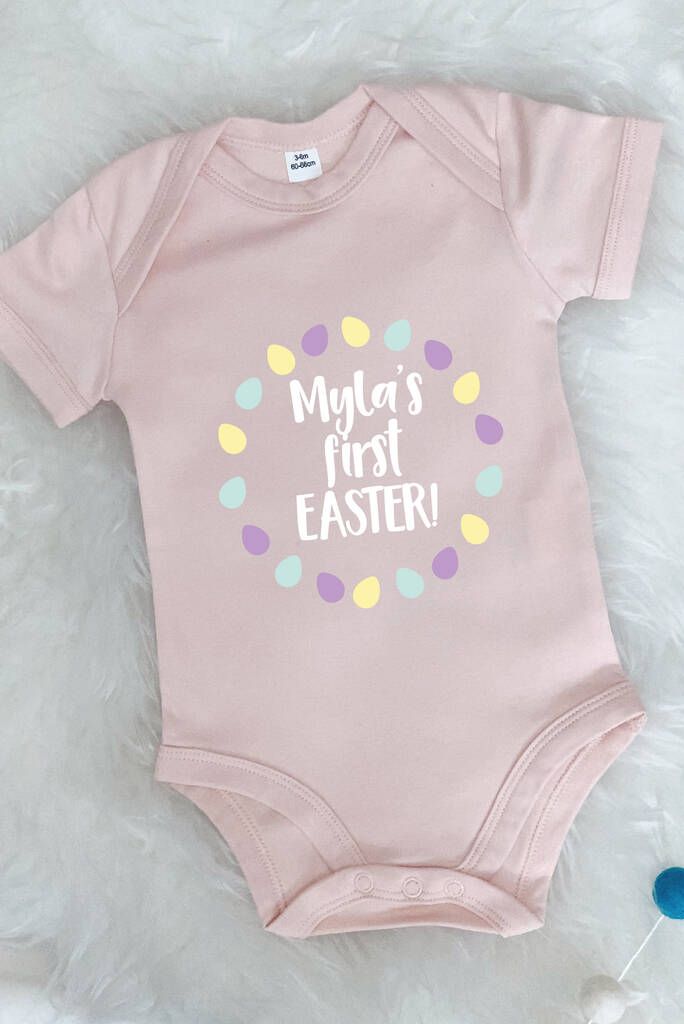 Personalised First Easter Babygrow