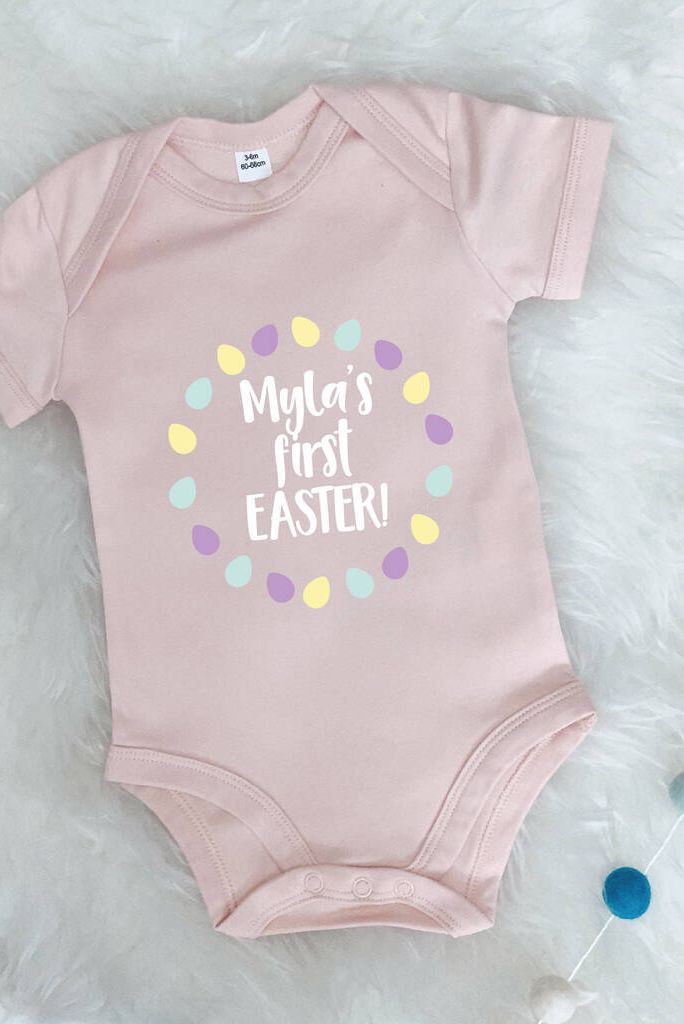 Personalised First Easter Babygrow