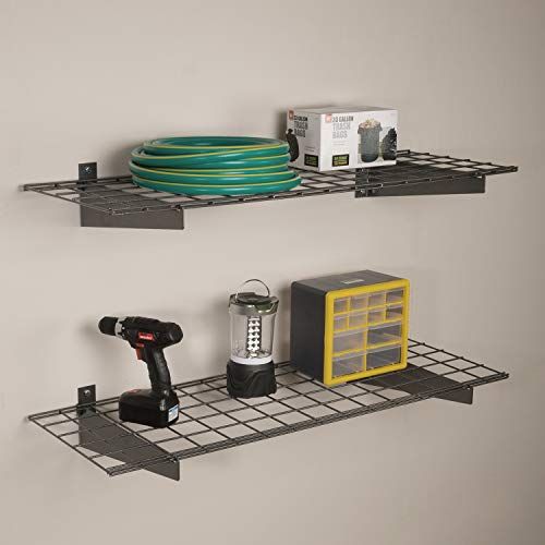When in doubt, go with durable wall shelving.
