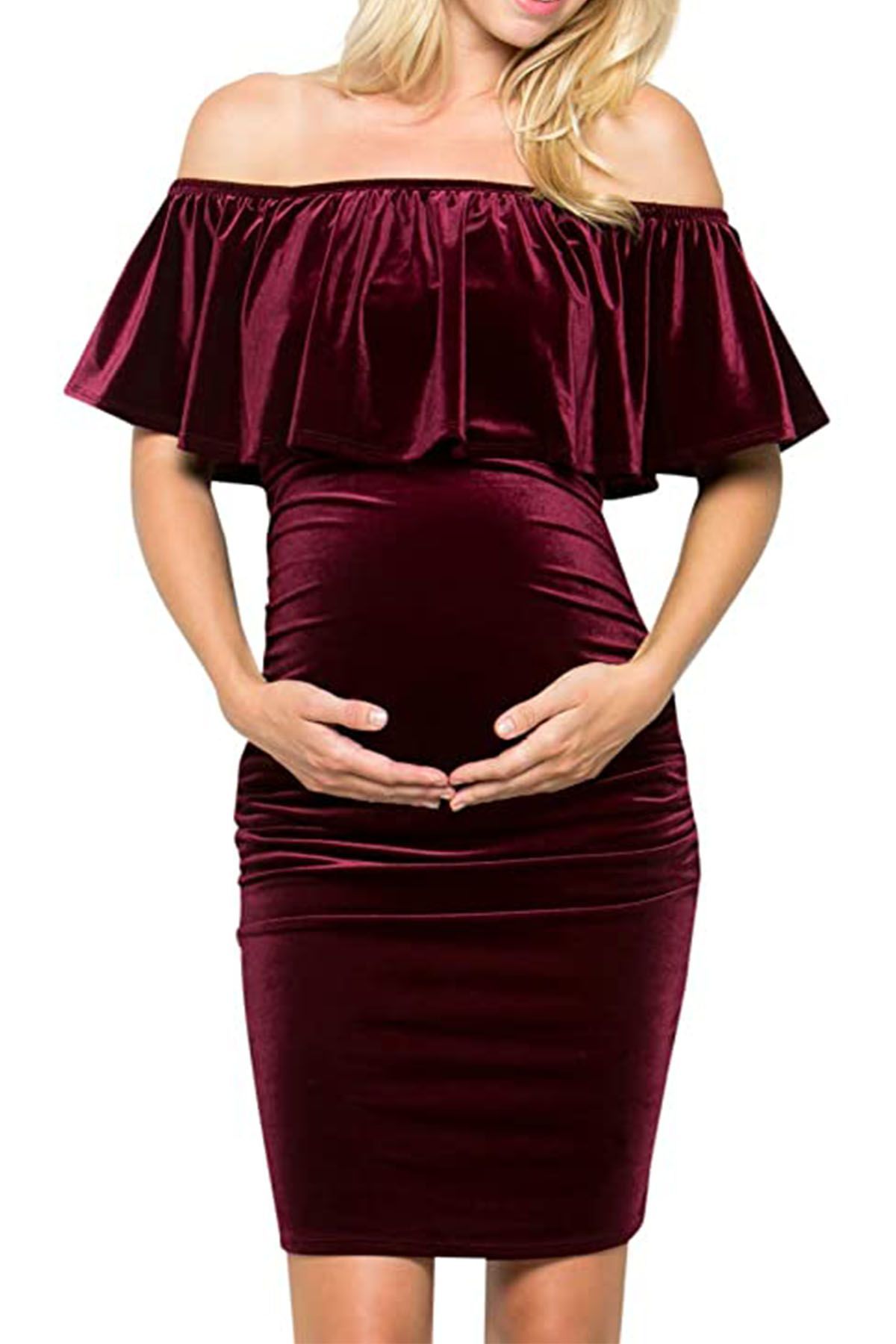 Maternity Dress Velvet 