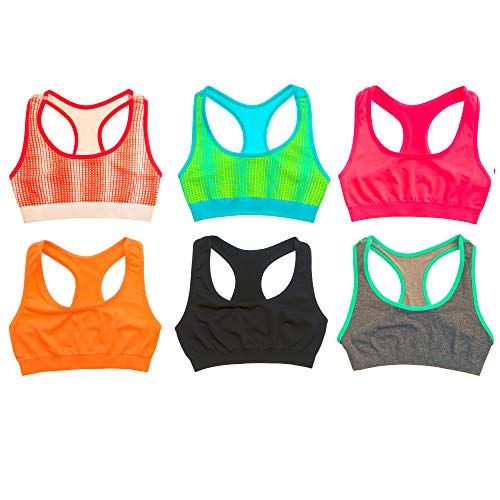  Fruit Of The Loom Girls Cotton Built-up Stretch Sports Bra