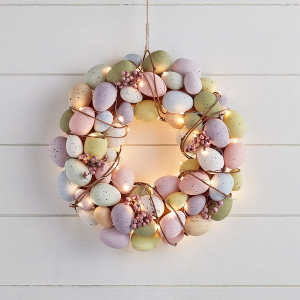 33cm Egg Easter Wreath Micro Light Bundle