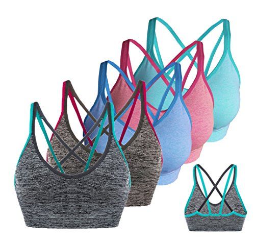 Five Pack of Padded Sports Bras