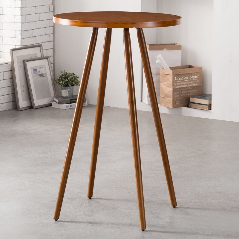 Walnut Orchard Hill Bar Height 28'' Dining Table
