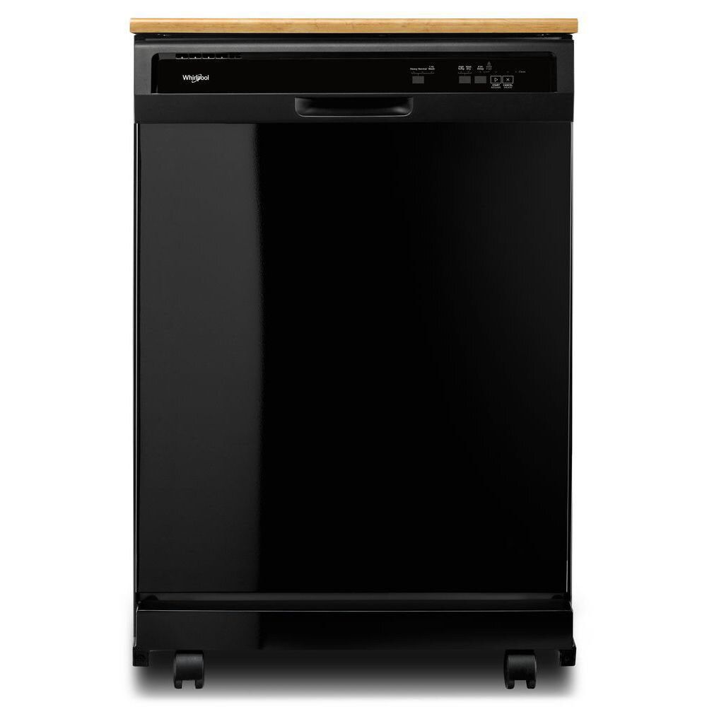 24.125-Inch 64-Decibel Black Portable Dishwasher