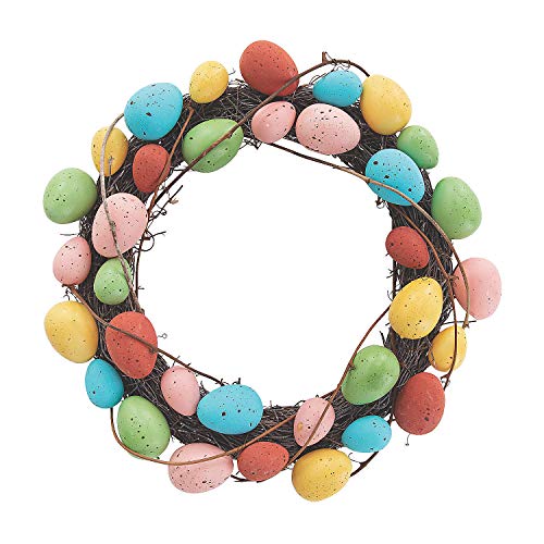 Colorful easter egg wreath