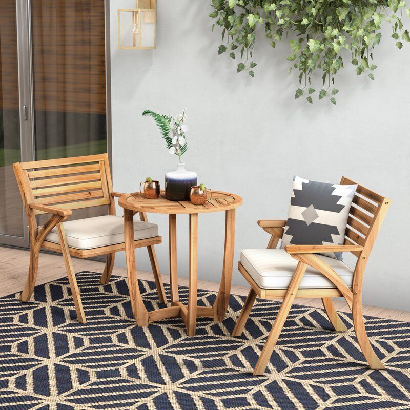 mercury row teak bistro set