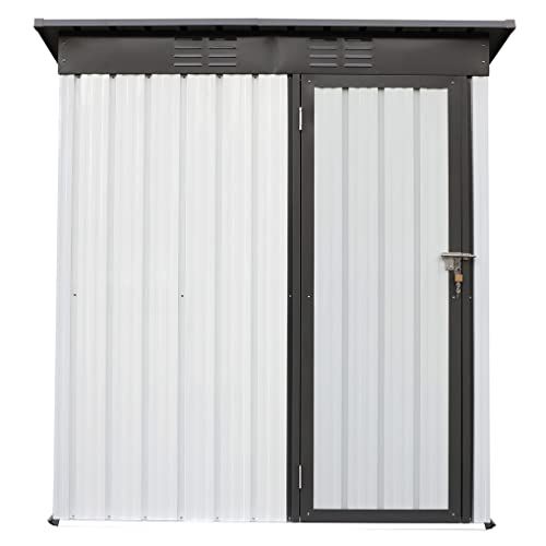 5 by 3–Foot Galvanized Metal Garden Shed