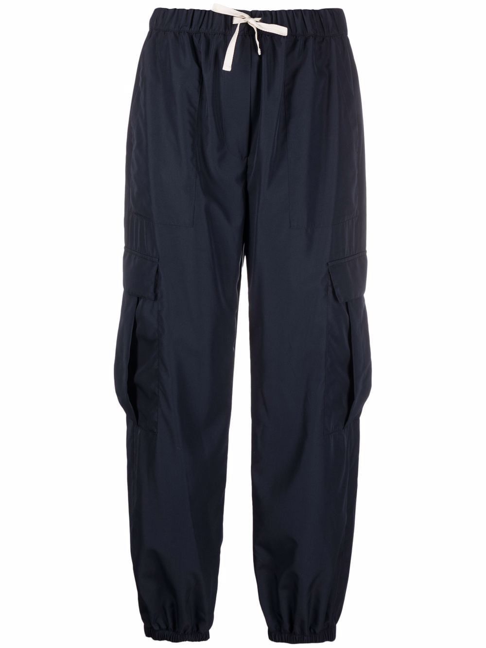 Cargo Drawstring-waist Cropped Trousers