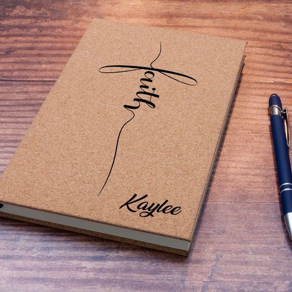 Personalized Faith Journal With Cross 