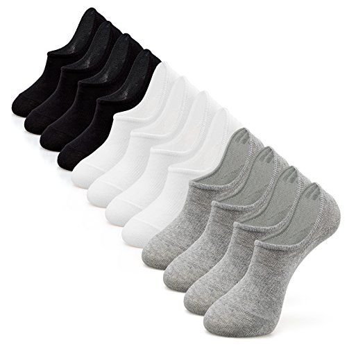 Rovtop No Show Socks 12 Pairs Low Cut Casual Cotton Non Slip Socks for Men & Women 