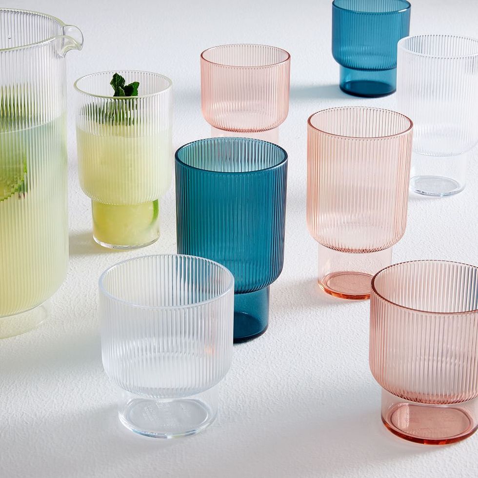 Fluted Acrylic Glassware