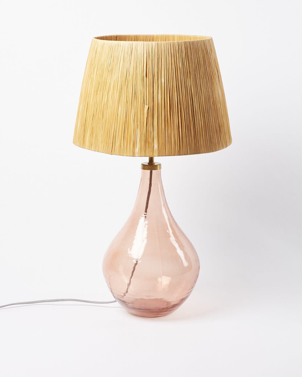 Verre Pink Glass Desk & Table Lamp