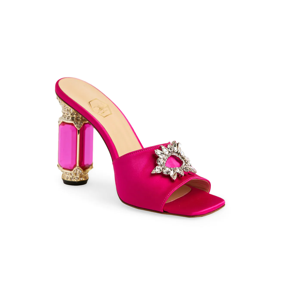 Eureka Aurum Crystal-Embellished Mules