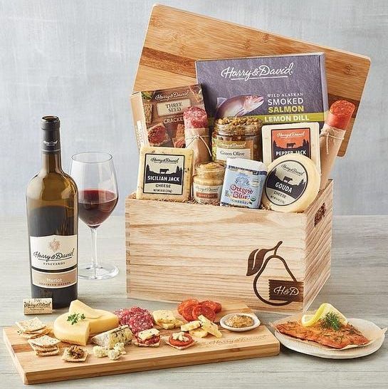 Artisan Meat and Cheese Gift With Wine
