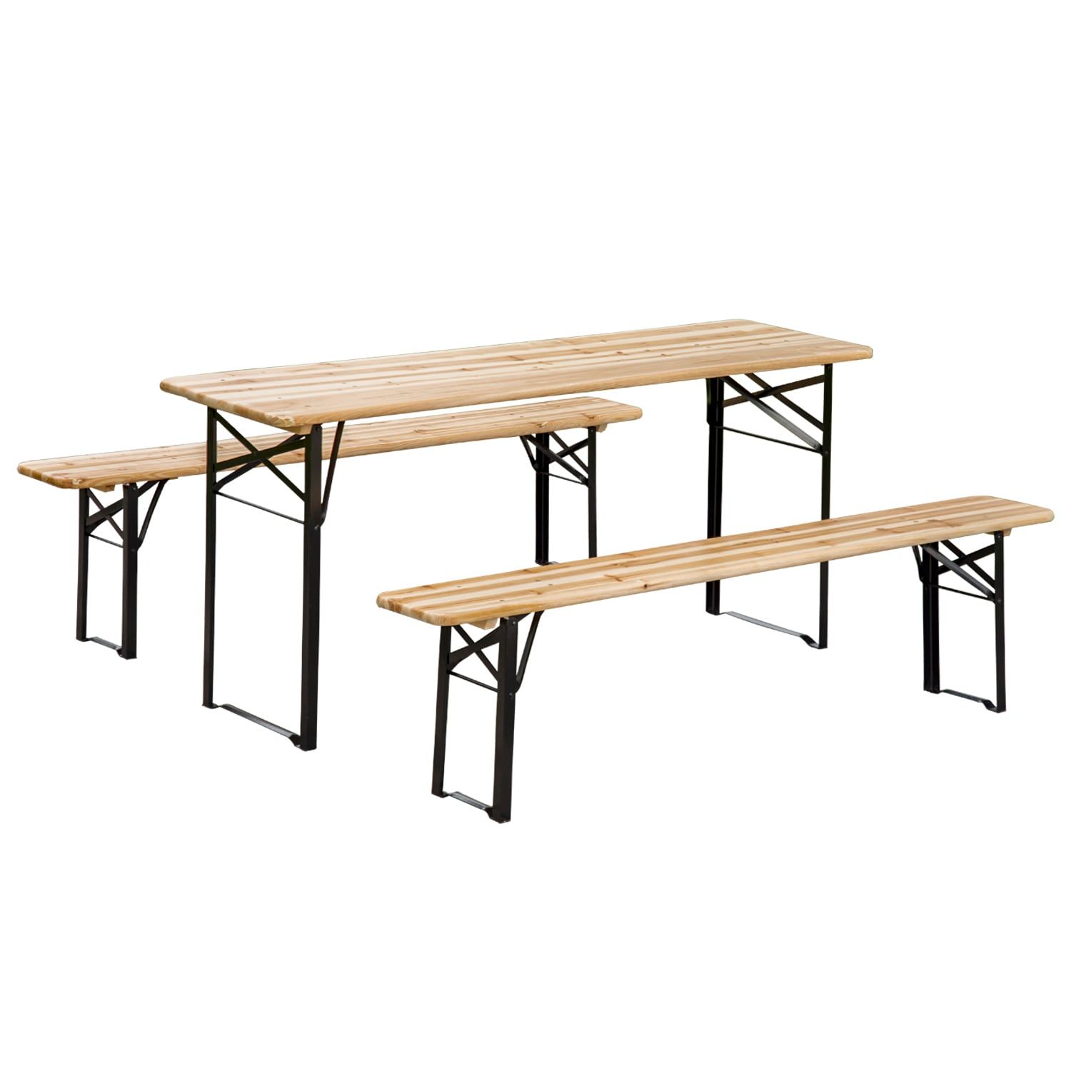 Wooden Outdoor Folding Picnic Table Set