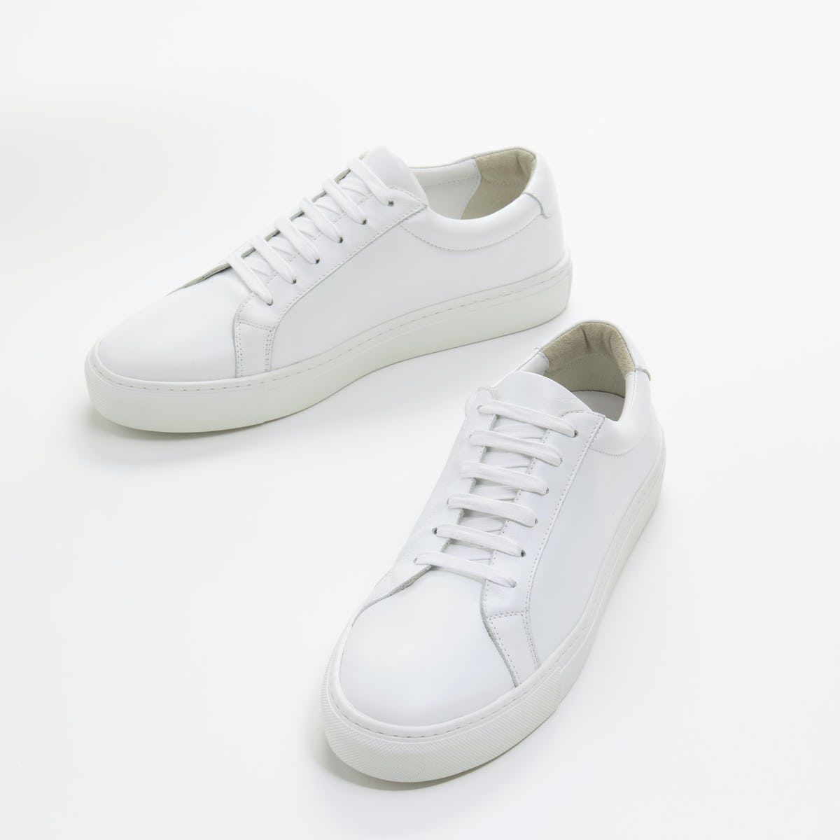 all white casual sneakers