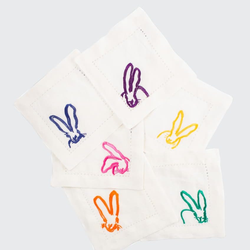 Colorful Bunnies Cocktail Napkins