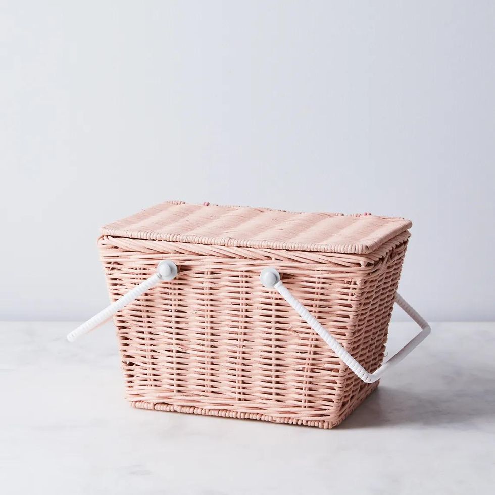 mini wicker kids picnic basket