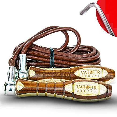Heavy Duty Pro Leather Skipping Speed Rope Fitness Boxing Jump Gym 