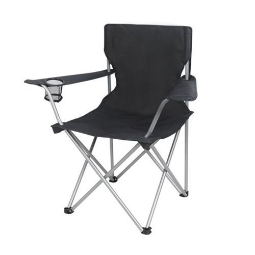 Durable Folding High Back Chair Ozark Trail Head Rest Cup Holder Outdoor Camping 
