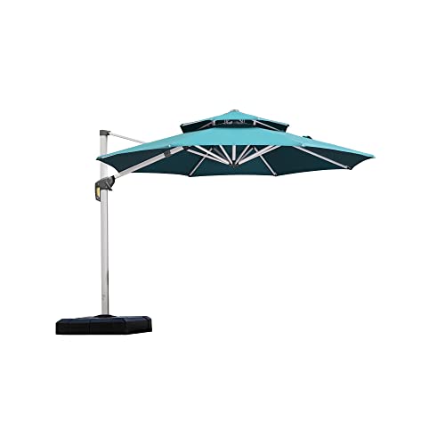 Purple Leaf 10-Foot Round Cantilever Umbrella