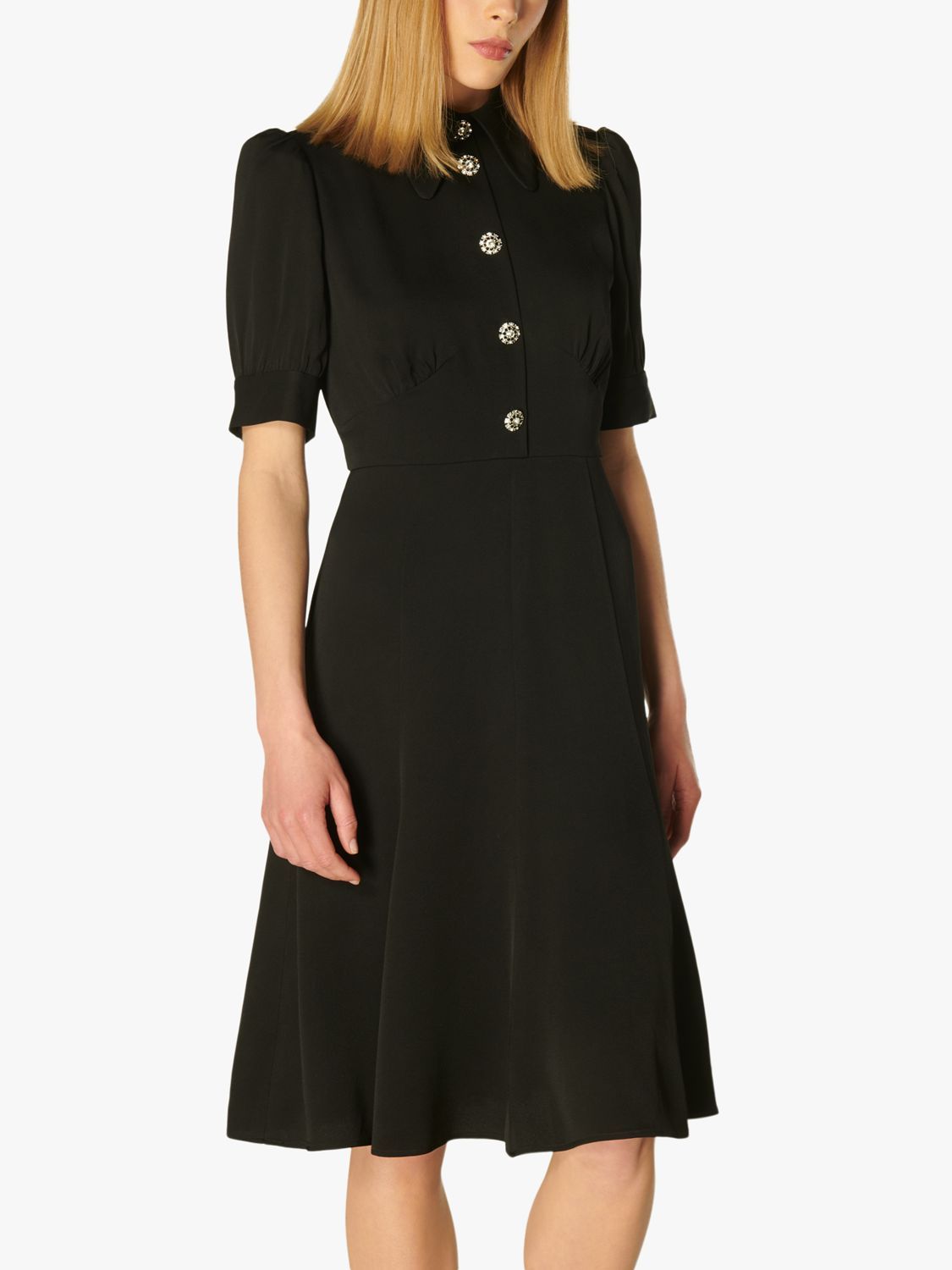 long sleeve black funeral dress