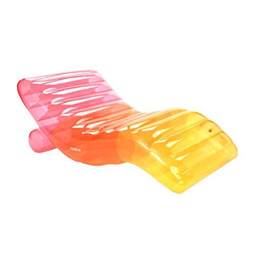 Clear Rainbow Chaise Lounger Pool Float