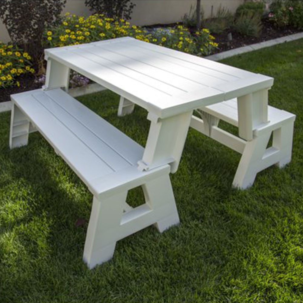 MSS Picnic Tables Outdoor Indoor Lawn Table Plastic Benches Kids Picknick Picnictable Children Toddler Bench & E Book 