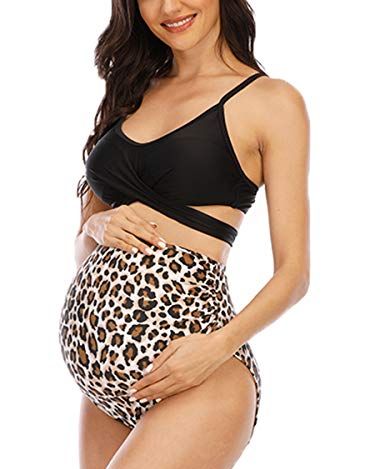 Maternity Swimsuit 2 Piece Swimming Skirt for Women Pregnancy Fashion  Tankini Loose Swimwear Beachwear 