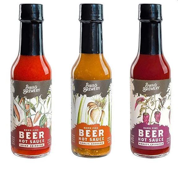 Beer Infused Hot Sauces, Set of 3