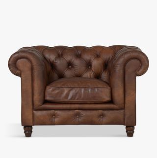 Halo Earle Leather Chesterfield Armchair