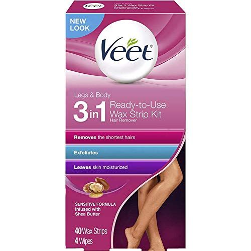 Veet Ready-To-Use Sensitive Formula Wax Strip Kit