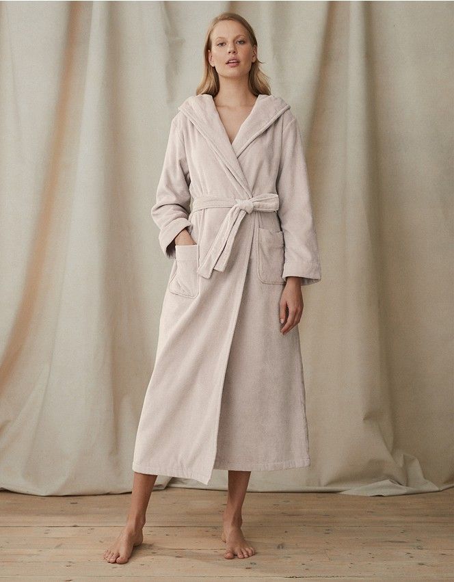 Ladies 100% Cotton Dressing Gown Soft Waffle Pattern Thick Womens Long  Bathrobe | eBay