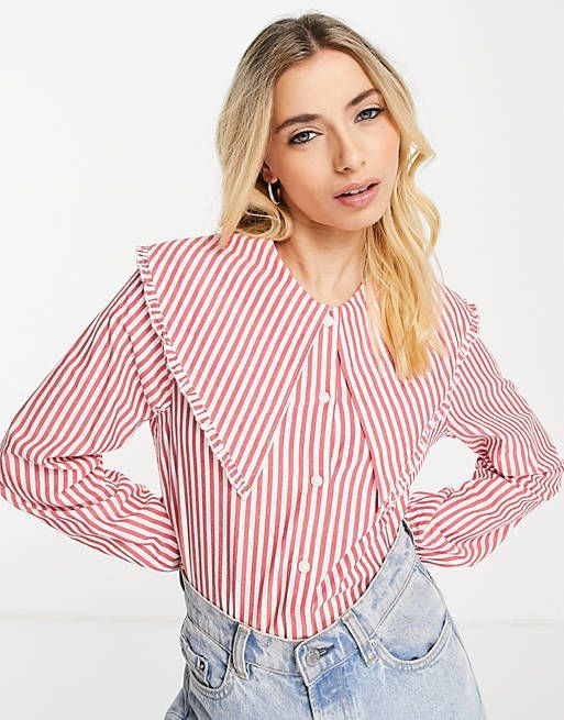 Oversized shop shirt collar