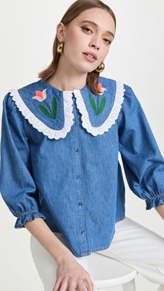 14 Stylish Big Collar Shirts to Wear Spring 2023 - Best Wide ...