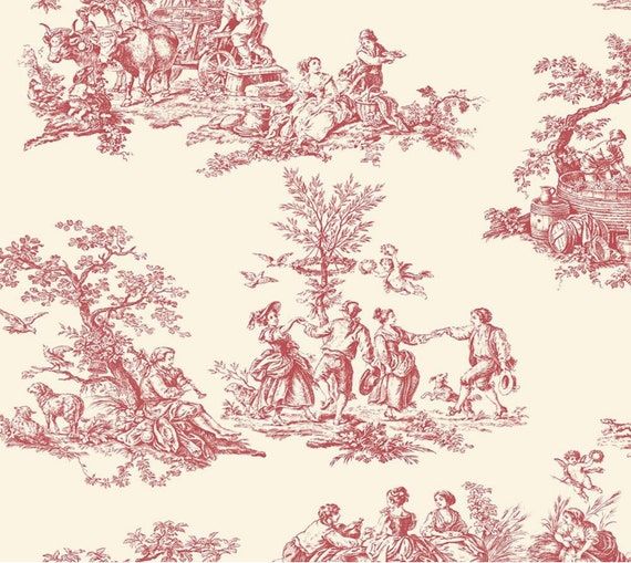 Country French Toile Wallpaper