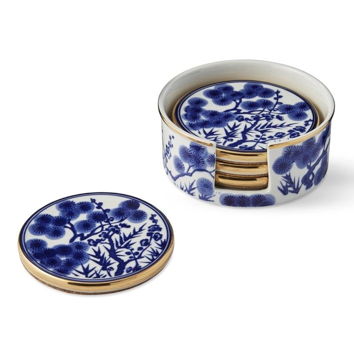 Chinoiserie Ceramic Coasters 