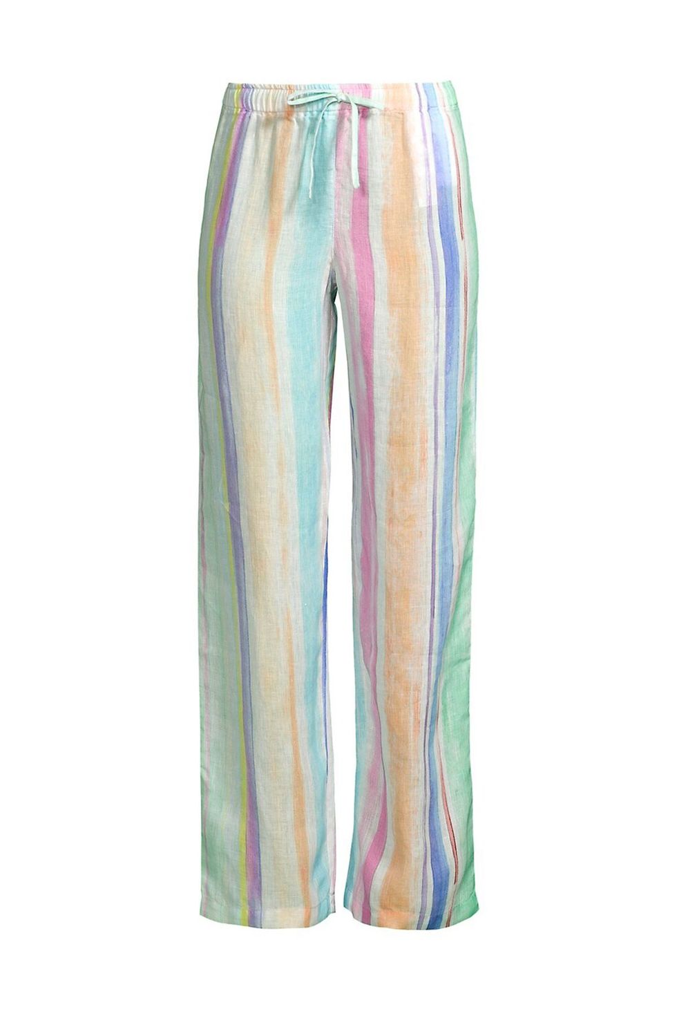 Watercolor Striped Linen Pants