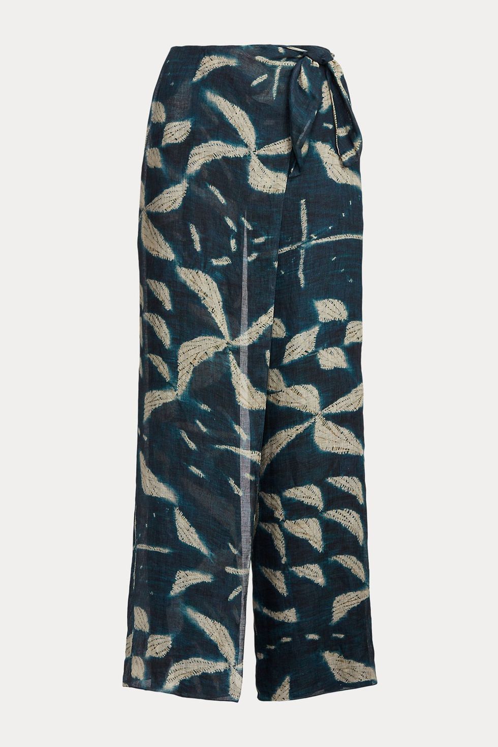 Yazmin Batik-Print Linen-Silk Pant