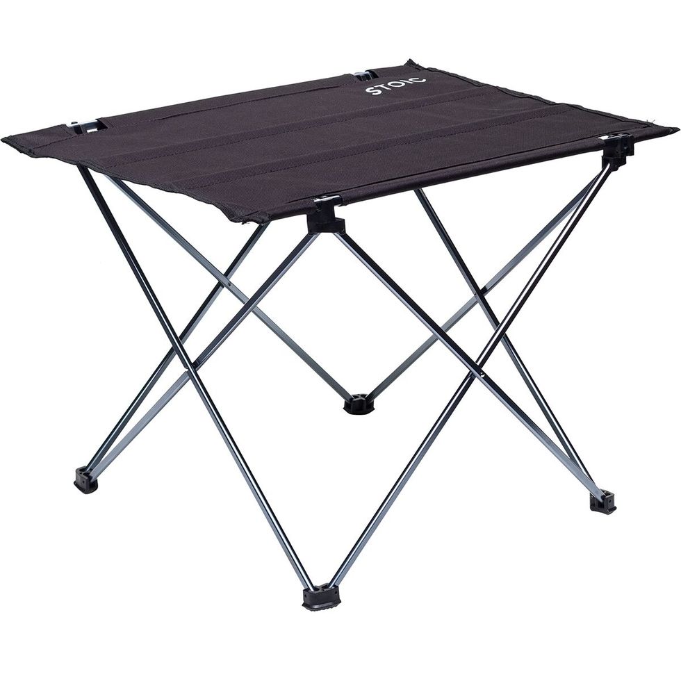 PORTAL Camping Table Portable Folding Table Ultra Lightweight Folding Camp  Table 4 Adjustable Legs Aluminum Roll Up Table Top with Carry Bag for