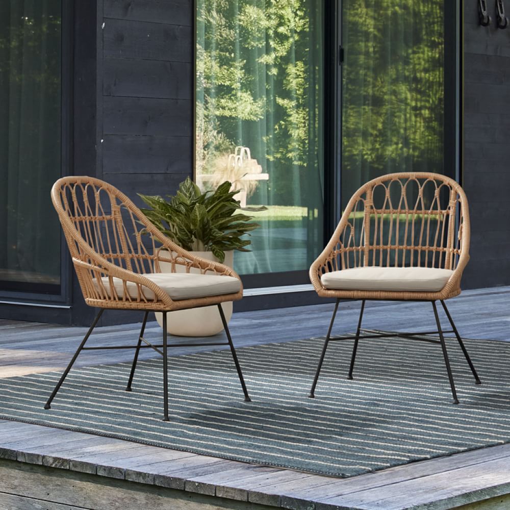 rattan patio armchairs