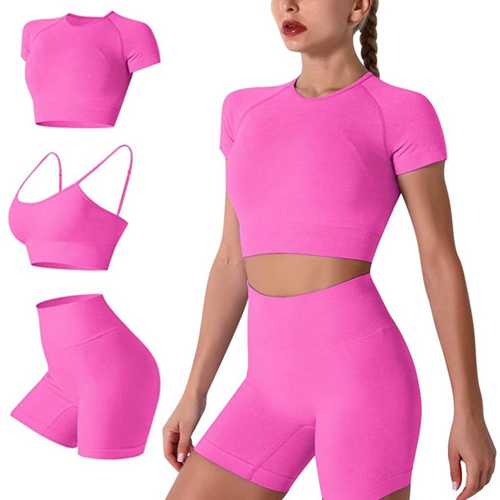 Long Sleeve Two Pcs Seamless Yoga Set Workout Clothes For Women Gym Sets Womens  Outfits Sports Set Sportswear Gym Clothing Suit