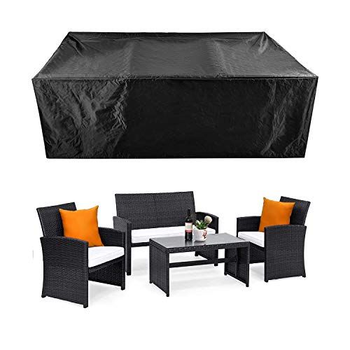 All-Seasons Outdoor Loveseat Wicker Chairs Watertight Cover Protection Furniture 