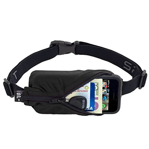 Running Belt Waist Bag 2 Expandable Pockets Hiking Mobile Phone Holder Pouch Bag 
