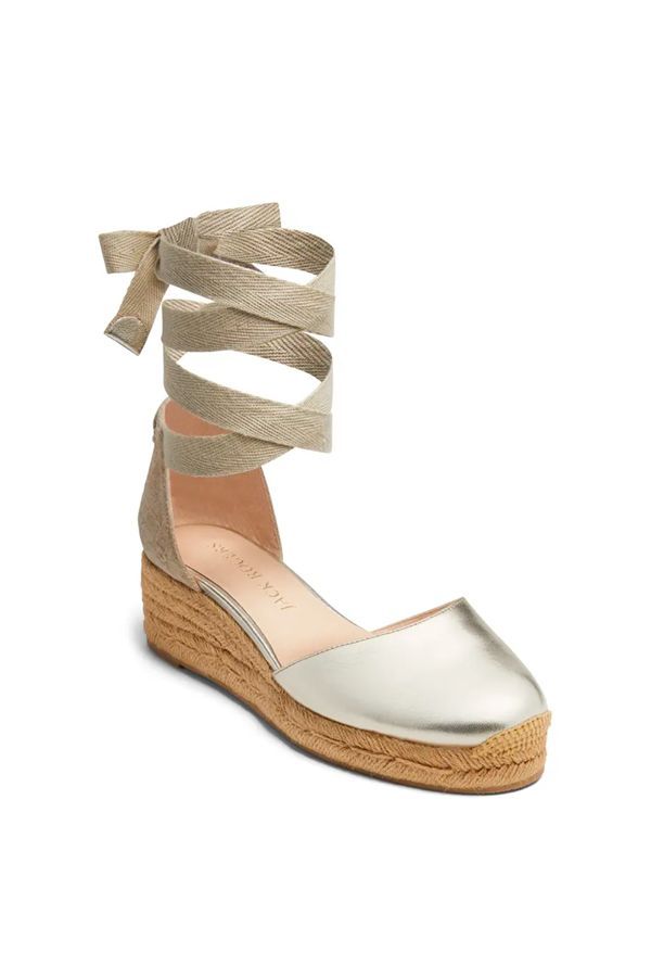 Palmer Ankle-Wrap Espadrille Wedge 
