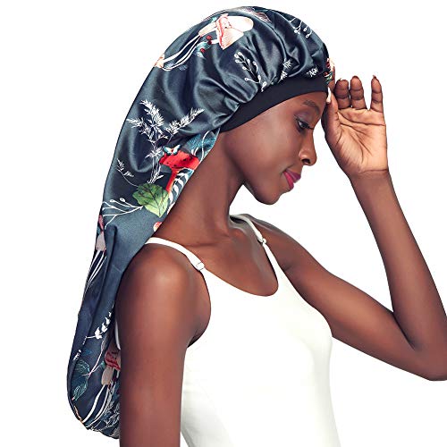 Jumbo Night Hat Braids Satin Bonnet 