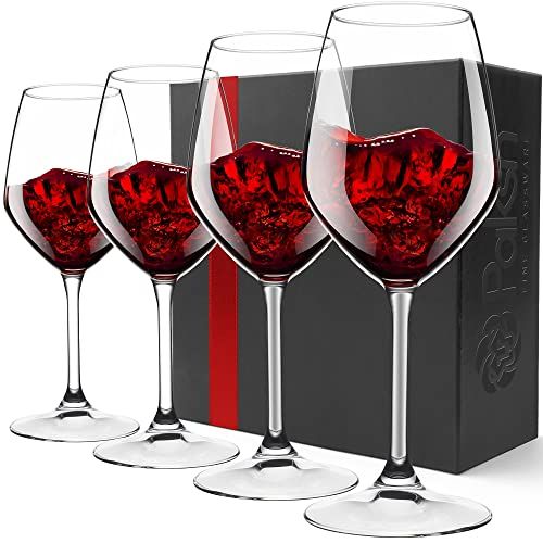 JBHO Hand Blown Italian Style Crystal White or Red Wine Glasses